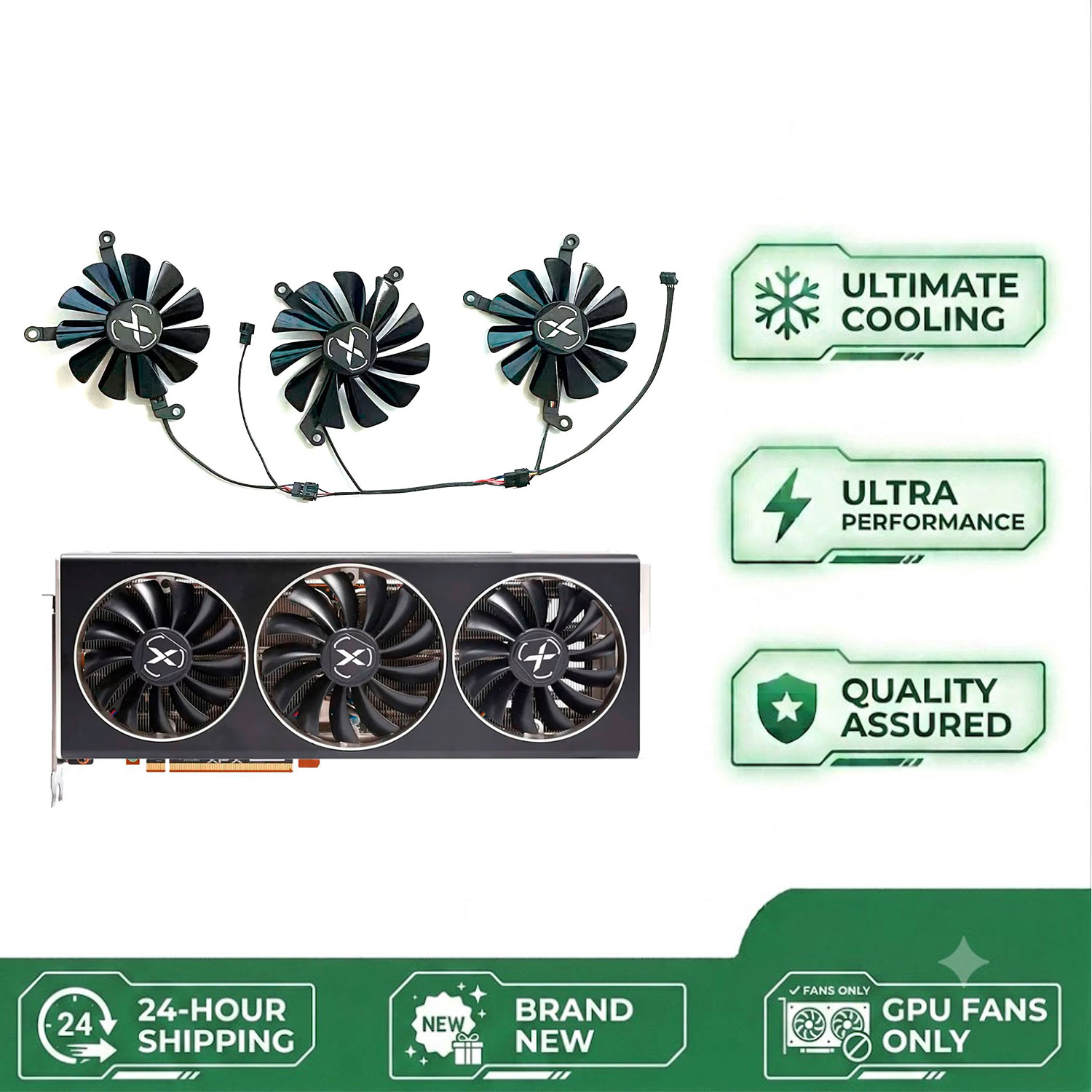 New DIY GPU fan 4PIN 95MM 85MM - Rx 6700 Xt 12Gb Graphics Card ulasan dan harga